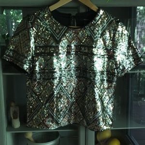 Sequin crop top